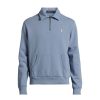 Men Polo Ralph Lauren Sweatshirts & Knitwear | Loopback Fleece Quarter-Zip Sweatshirt Channel Blue