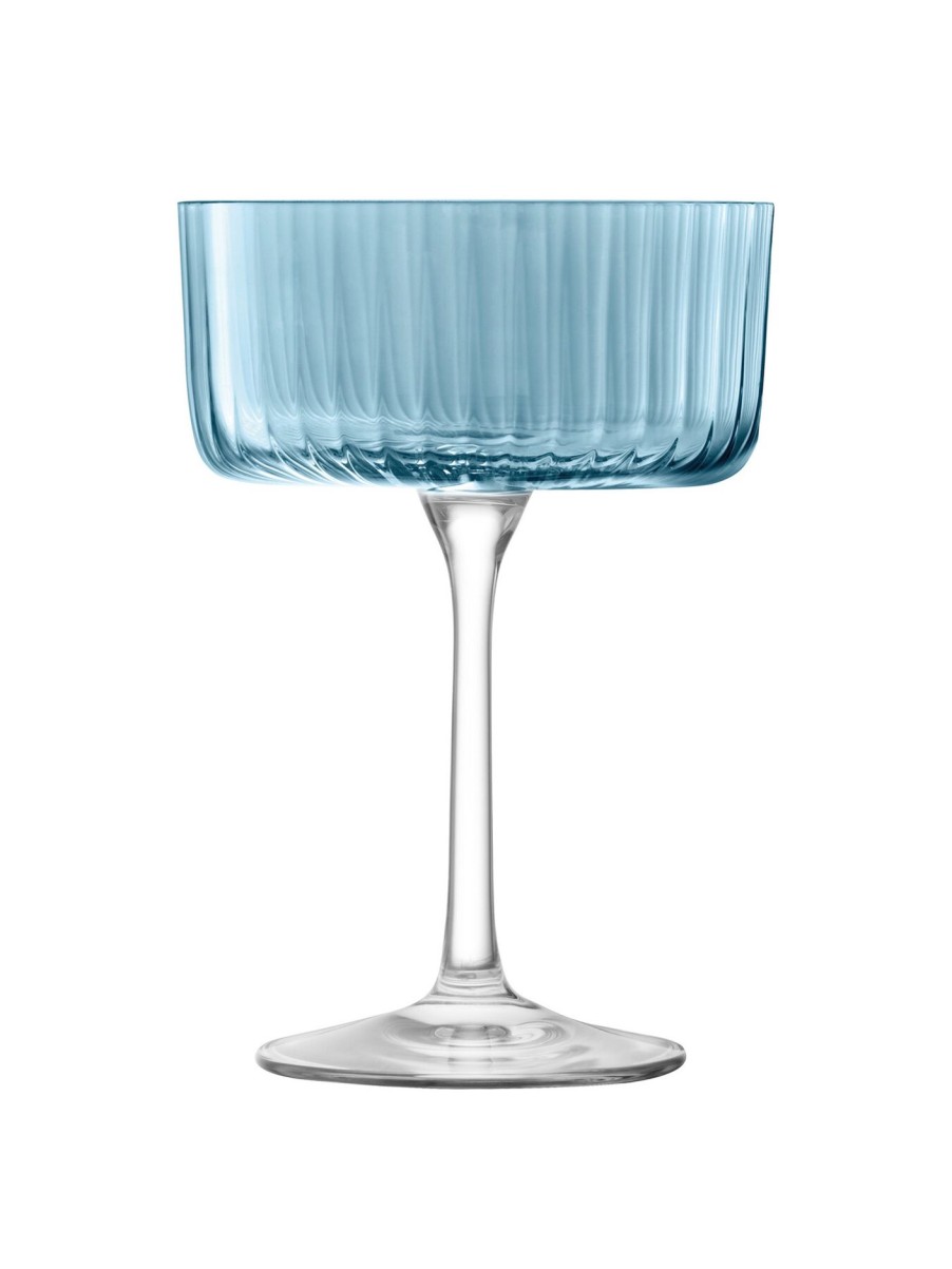 Home & Tech LSA Drinkware | Gems Champagne/Cocktail Glass Assorted Set Of 4 Blue