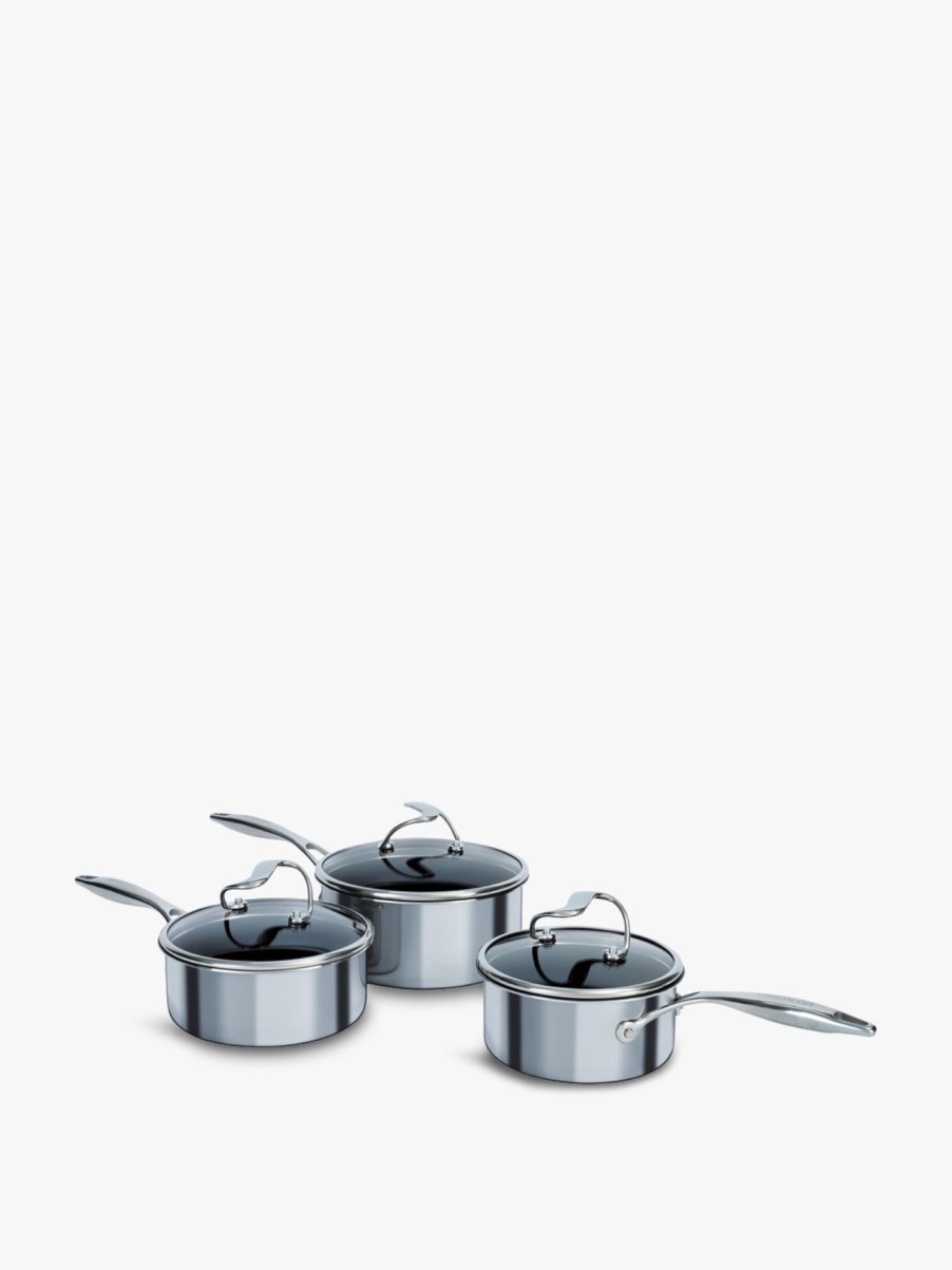 Home & Tech Circulon Cookware | Steel Shield C Series 3 Piece Saucepan Set Stainless Steel