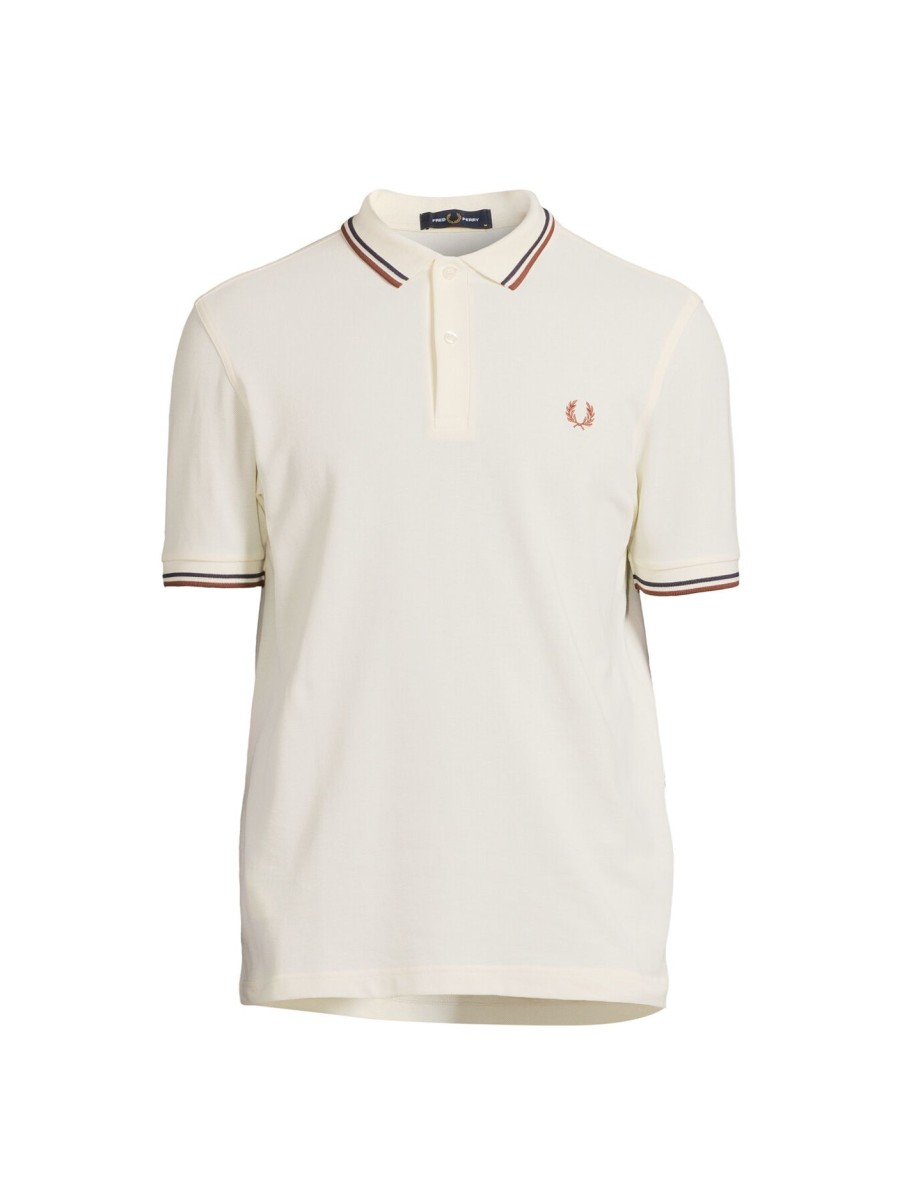 Men Fred Perry Polo & Rugby Shirts | Twin Tipped Fred Perry Shirt Beige