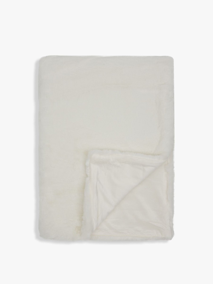 Home & Tech Fenwick Throws & Blankets | Faux Fur Blanket Snowdrop