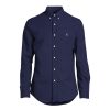 Men Polo Ralph Lauren Shirts | Strech Poplin Slim Fit Shirt Newport Navy