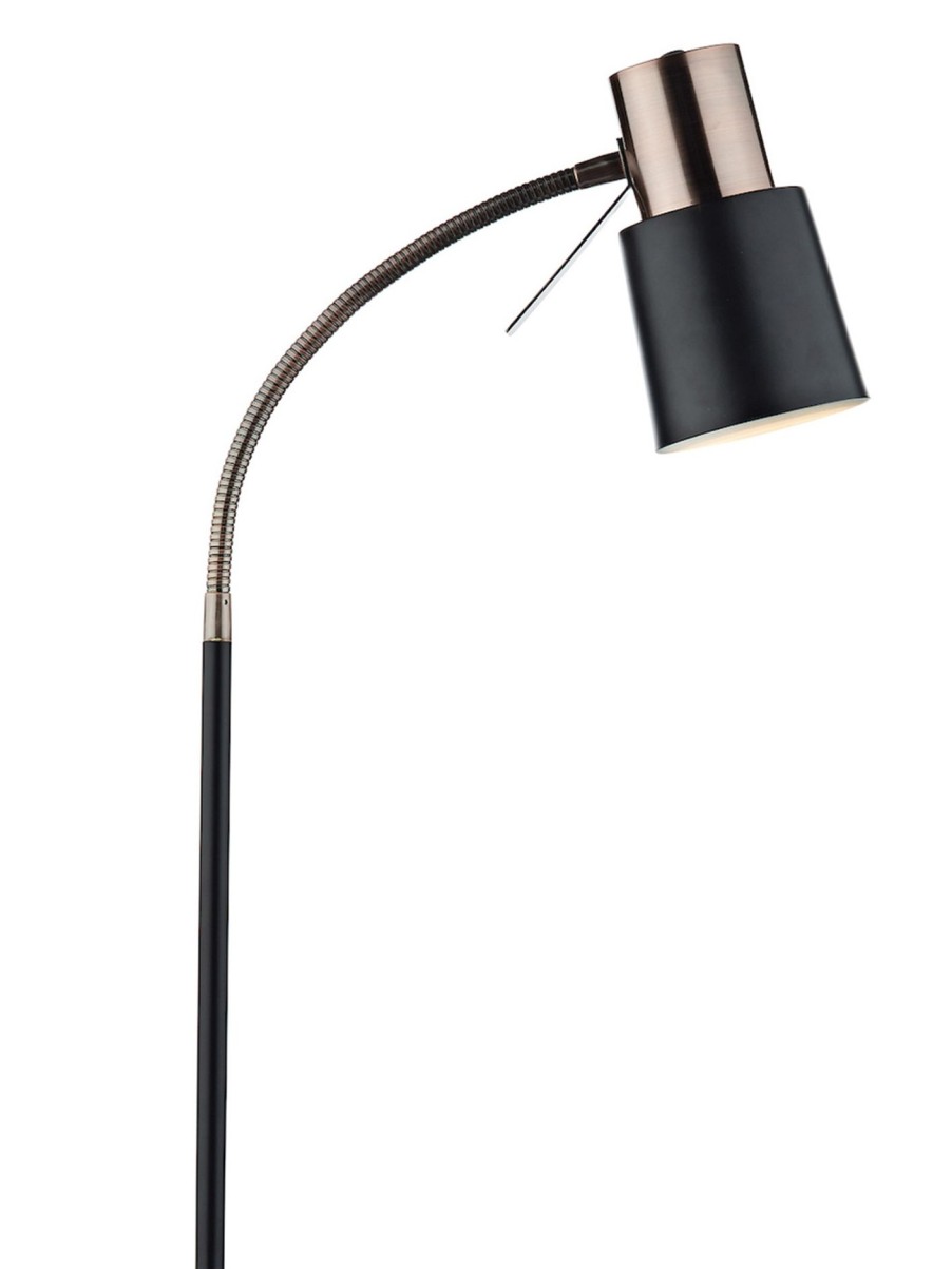 Home & Tech Dar Lighting Floor Lamps | Bond Floor Lamp Copper Black