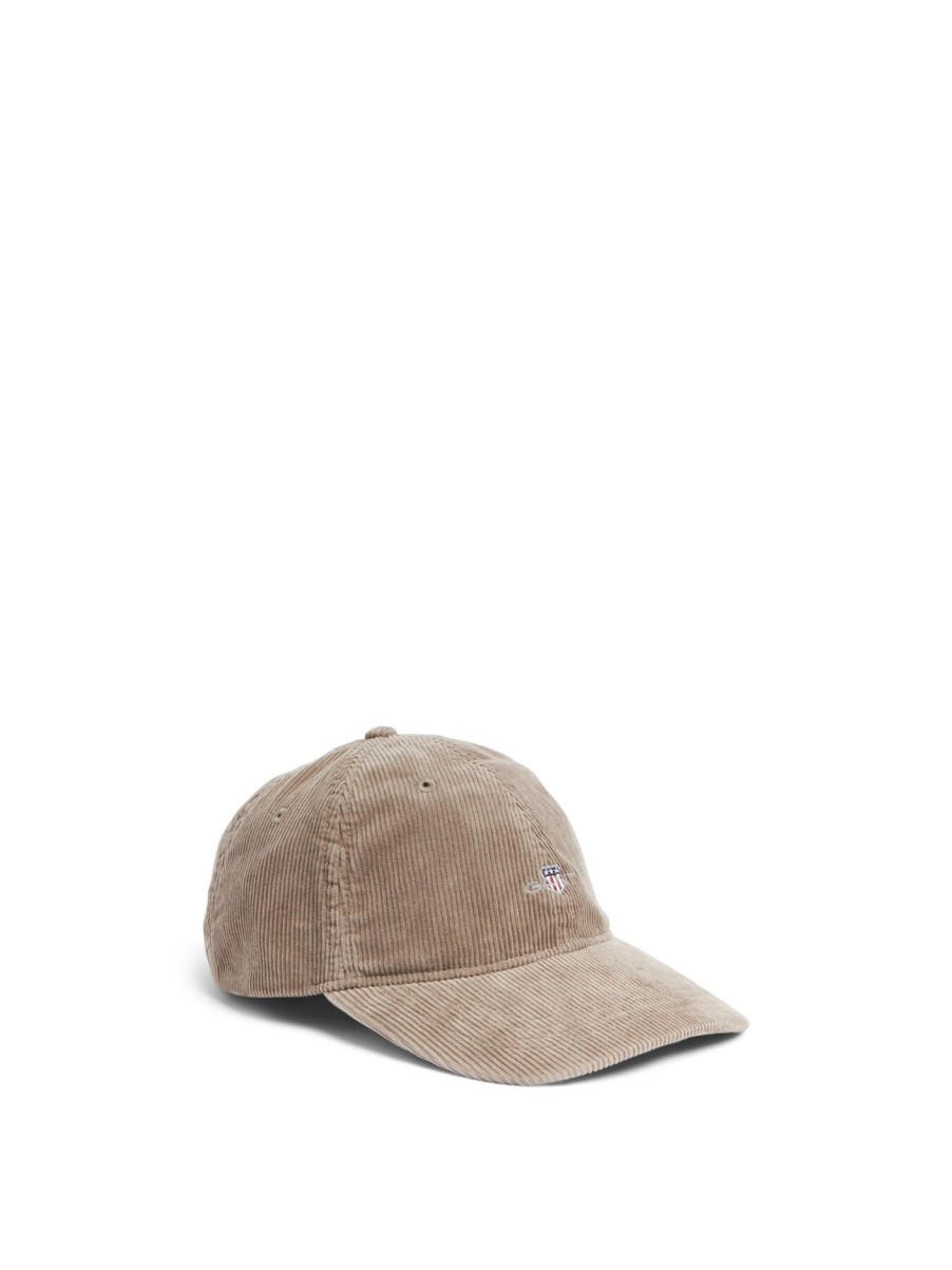 Men GANT Hats | Shield Cord Cap Desert Brown