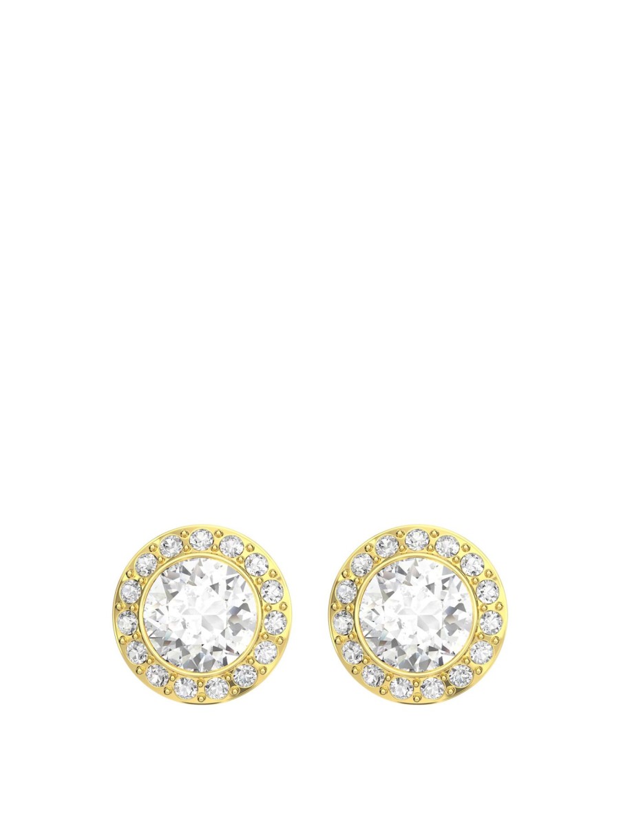 Women Swarovski Jewellery | Angelic Stud Earrings Gold