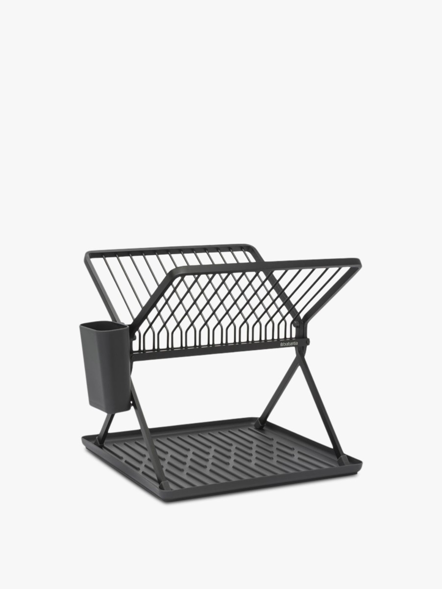 Home & Tech Brabantia Utility & Cleaning | Sinkside Foldable Dish Drying Rack Dark Grey