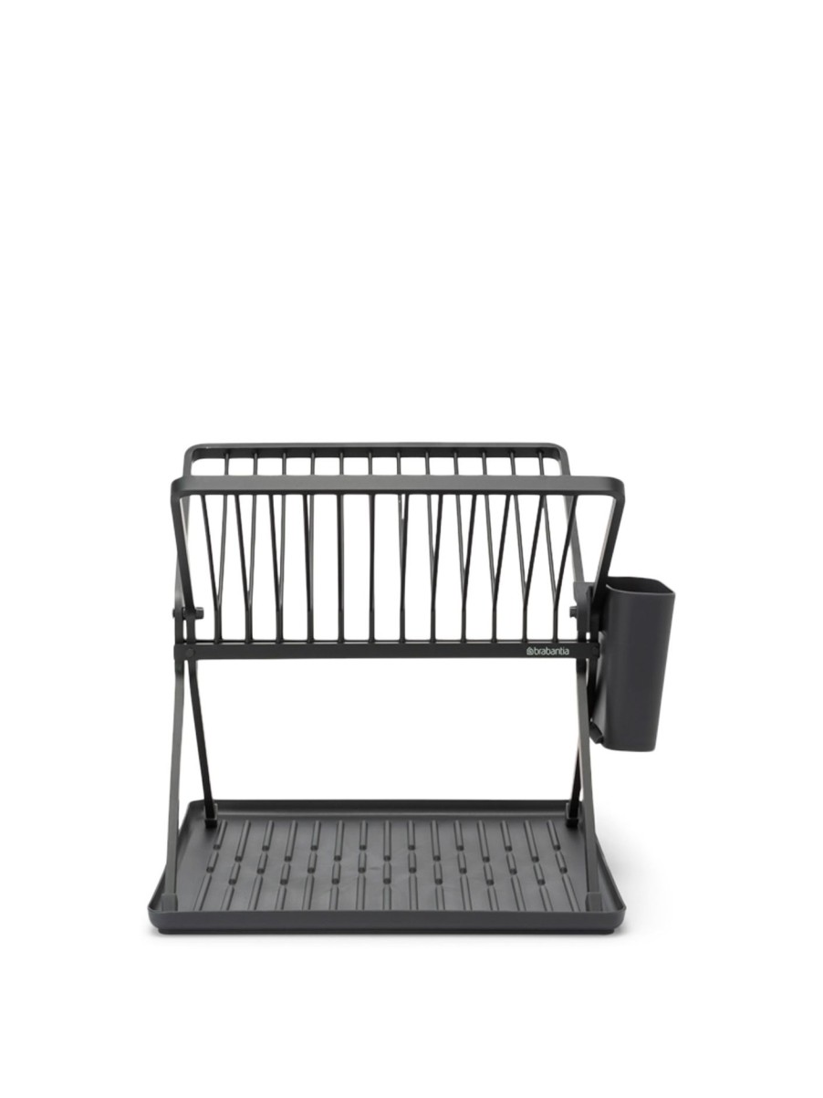 Home & Tech Brabantia Utility & Cleaning | Sinkside Foldable Dish Drying Rack Dark Grey