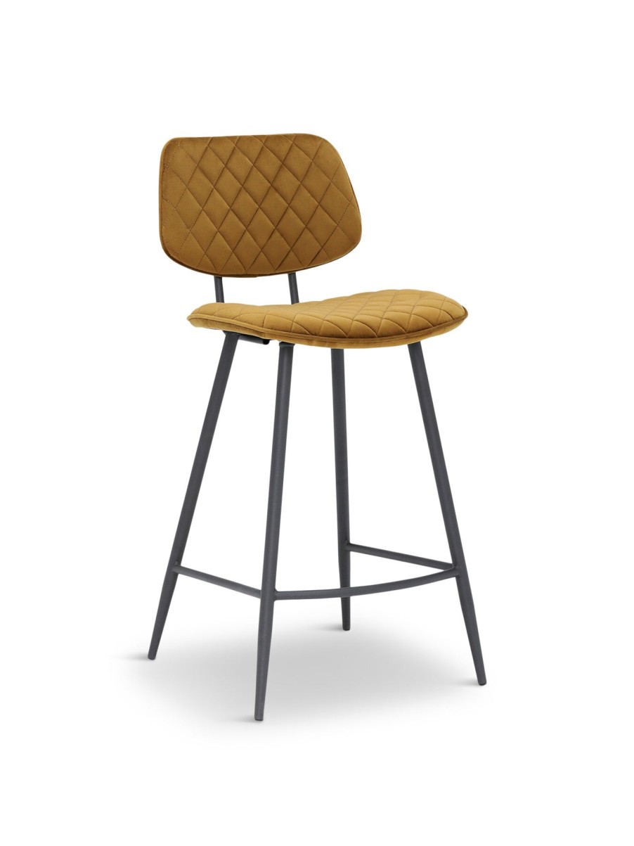 Furniture & Outdoor Barker and Stonehouse Counter & Bar Stools | Archer Gold Velvet Bar Stool