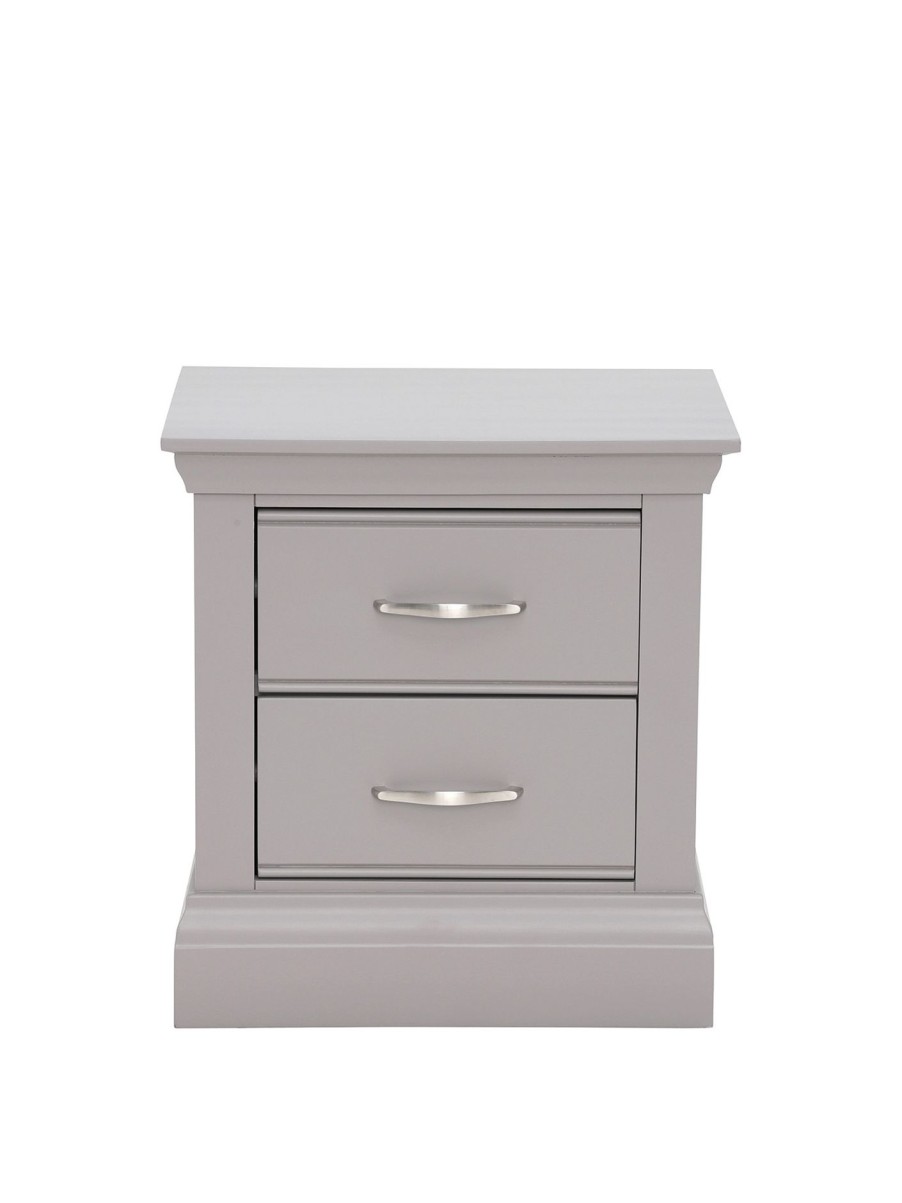 Furniture & Outdoor Barker and Stonehouse Bedside Tables | Helmsley Large 2 Drawer Bedside Urban Grey