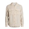 Men PS Paul Smith Shirts | Two Pocket Linen Utility Shirt Light Beige