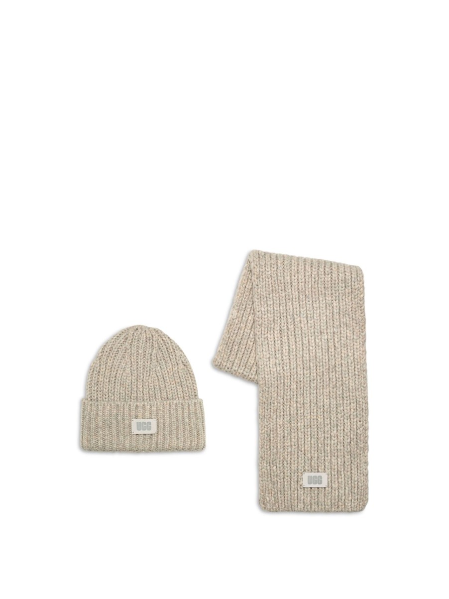 Kids Ugg Accessories | Chunky Knit Set Light Grey