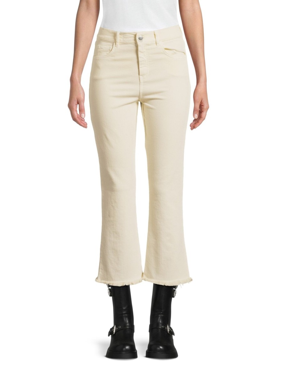 Women Marella Jeans | Ovest Fringe Hem Jeans Cream