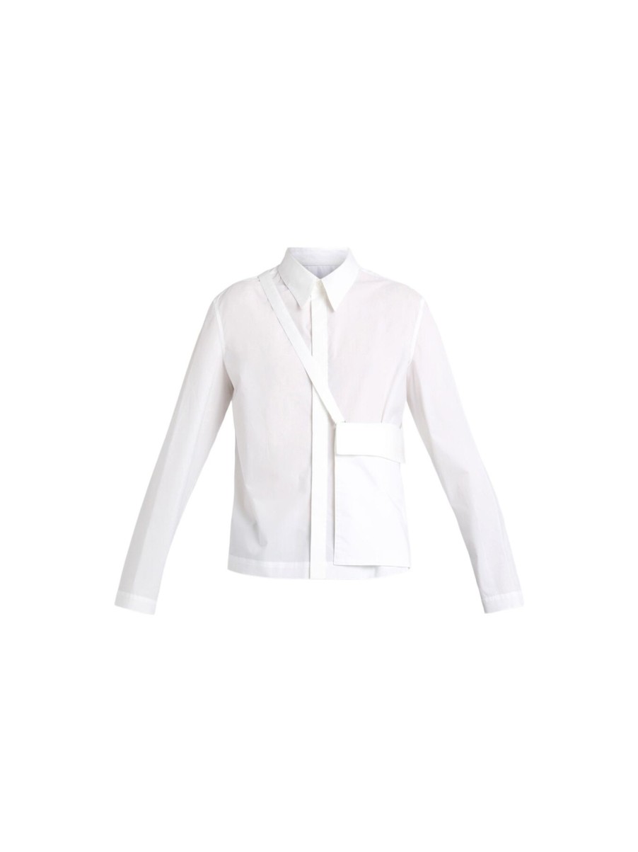 Men MM6 MAISON MARGIELA Shirts | Buttoned Pocket Shirt White