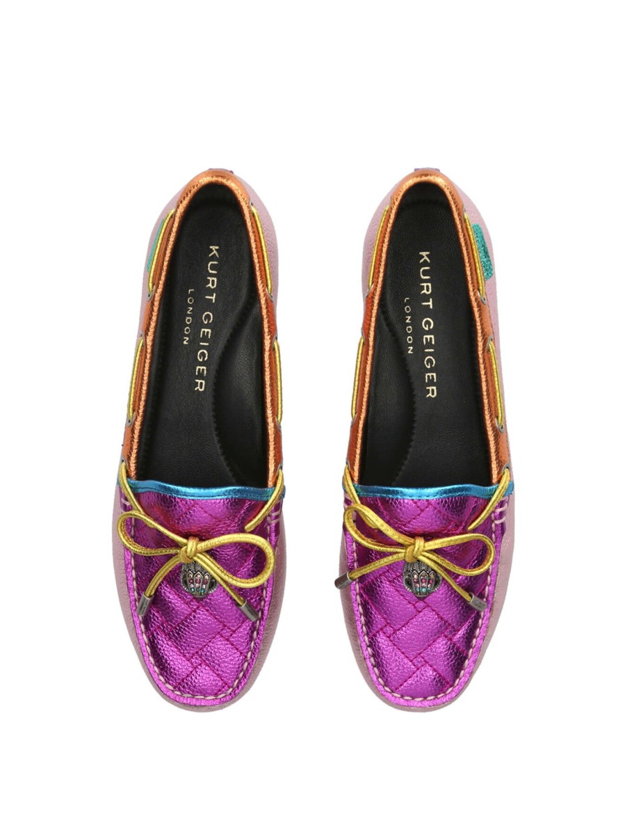 Women KURT GEIGER LONDON Flats | Eagle Moccasin Pink