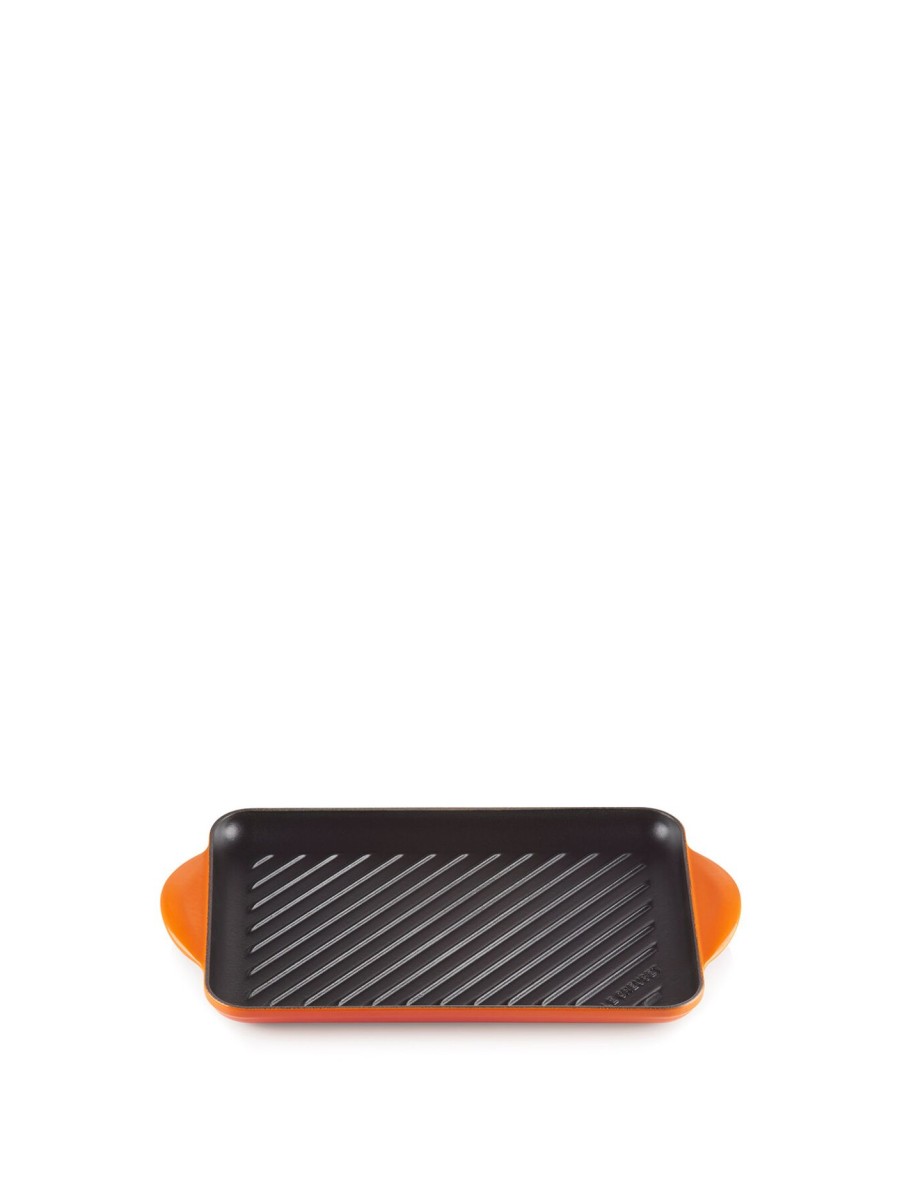 Home & Tech Le Creuset Cookware | Cast Iron Rectangular Grill 32Cm Volcanic