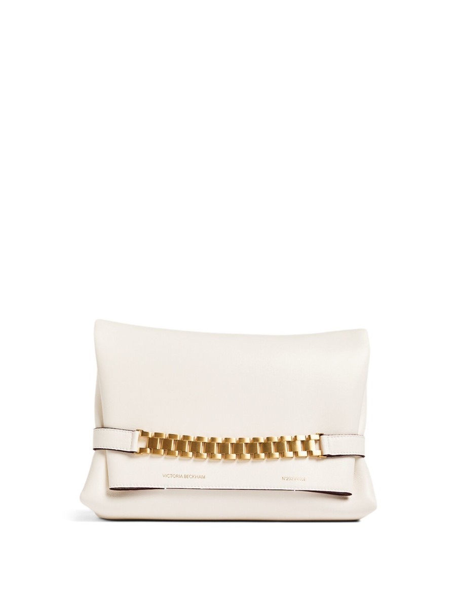 Women Victoria Beckham Clutch Bags | Chain Pouch With Strap White