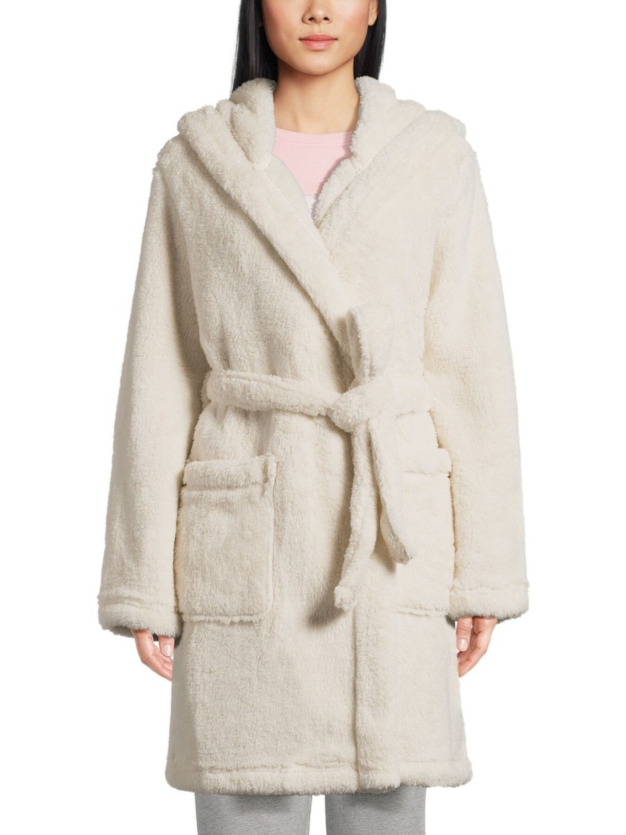 Women UGG Nightwear | Aarti Hooded Sherpa Robe Cream