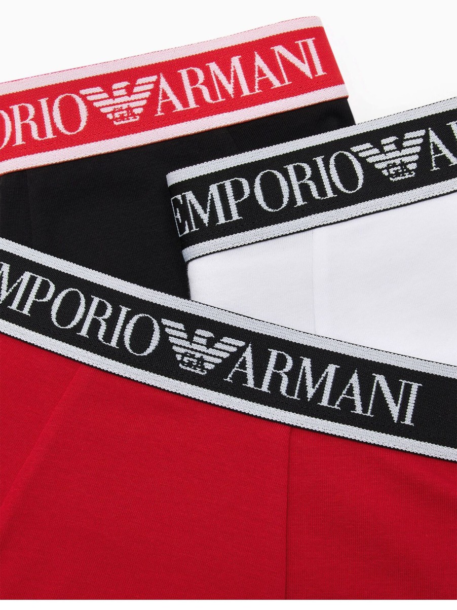 Men Emporio Armani Underwear & Socks | Core Logoband Briefs Black Red