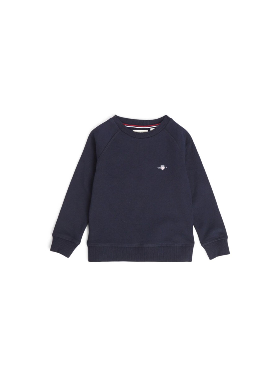 Kids GANT Tops | Shield C-Neck Evening Blue