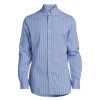 Men Polo Ralph Lauren Shirts | Custom Fit Stripe Poplin Dress Shirt Fall Blue/White