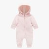 Kids Purebaby Baby Grows | Quilted Growsuit Pink Melange