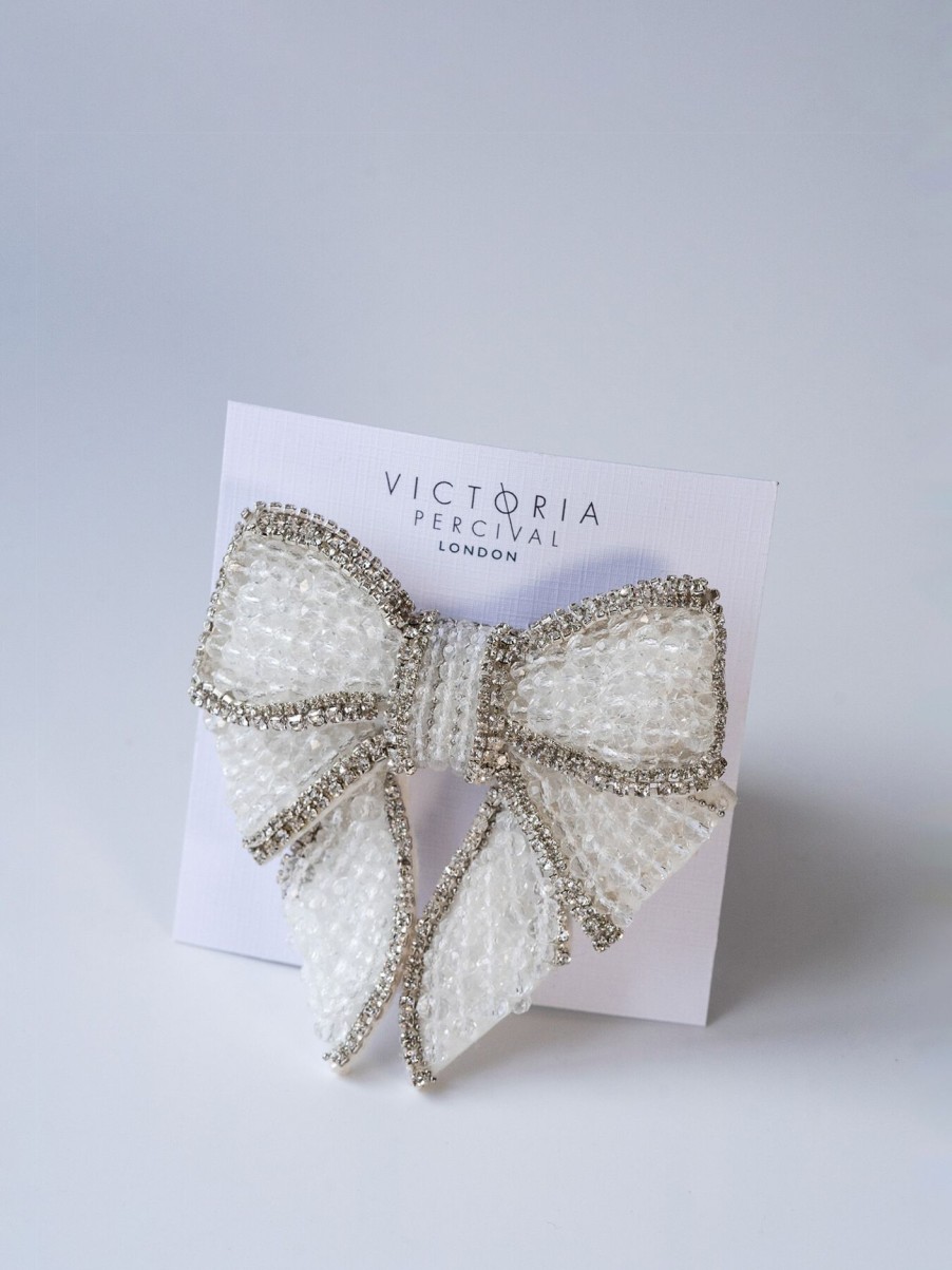 Women Victoria Percival Hair Accessories | Fenwick Exclusive Bardot Bow Clip White