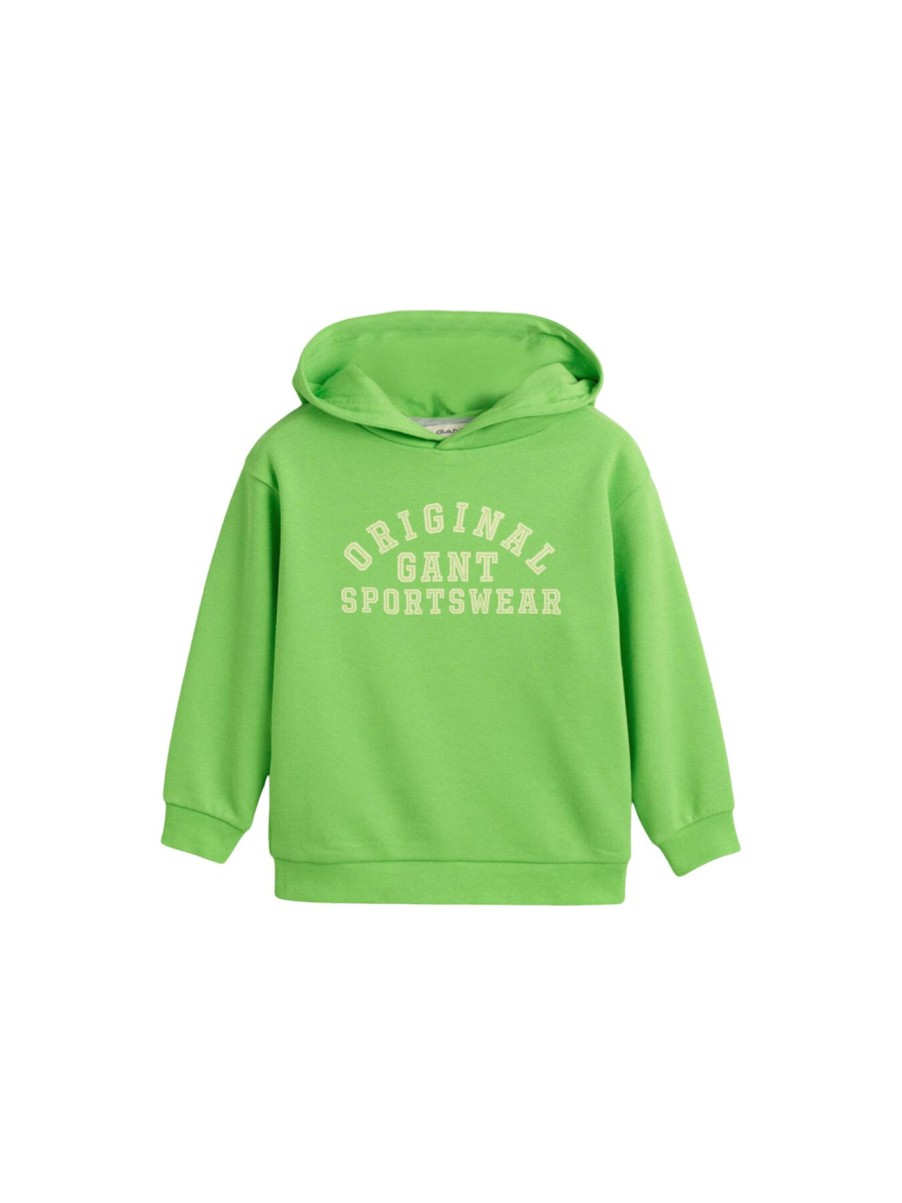 Kids GANT Sweatshirts & Knitwear | Original Sportswear Hoodie Slime Green