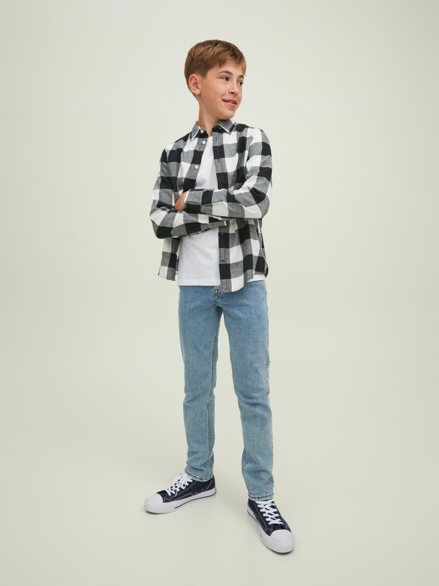 Kids Jack & Jones Junior Shirts | Checked Shirt Whisper White