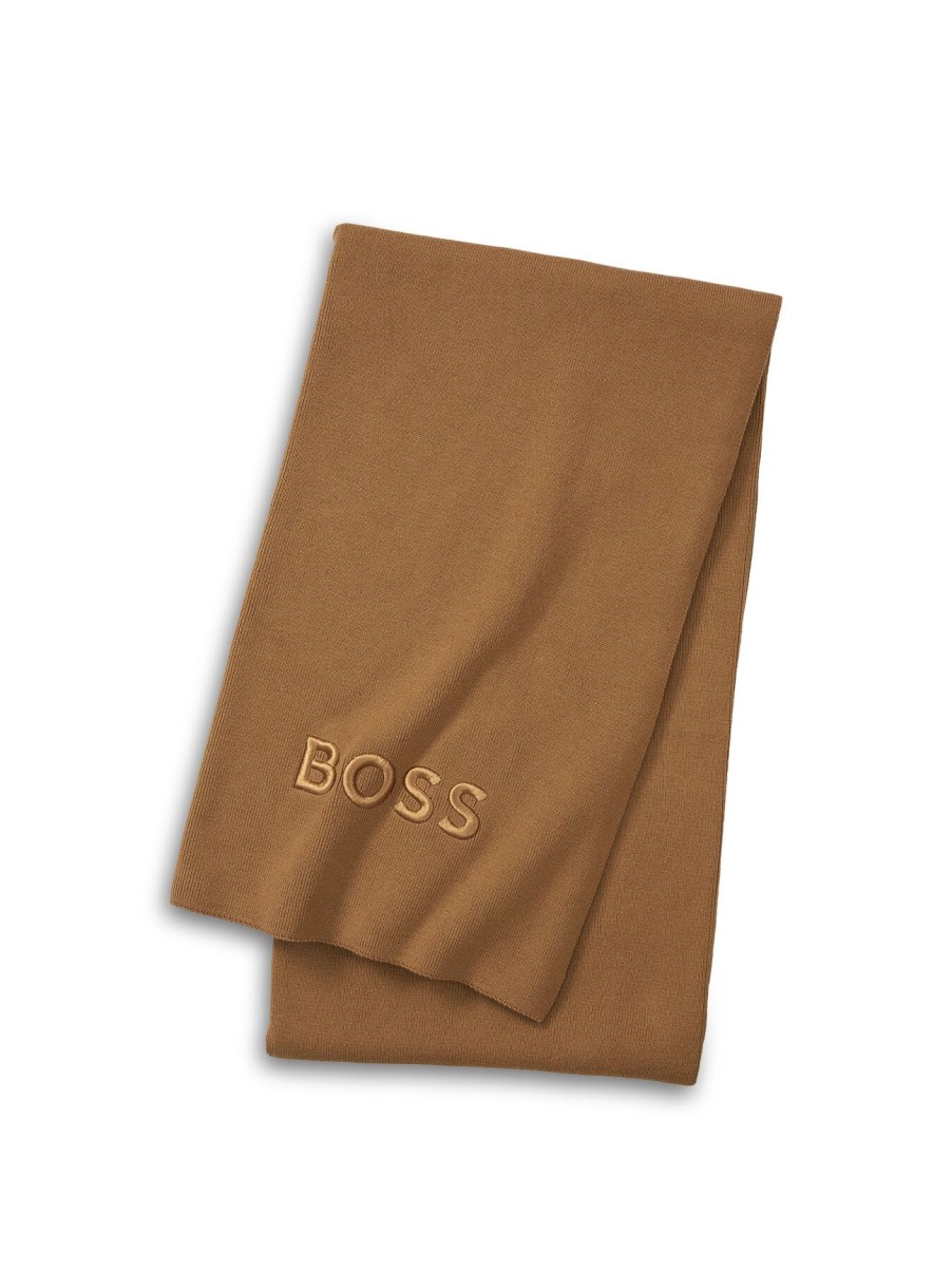 Home & Tech BOSS Home Bedroom Accessories | Bold Logo Throw Camel