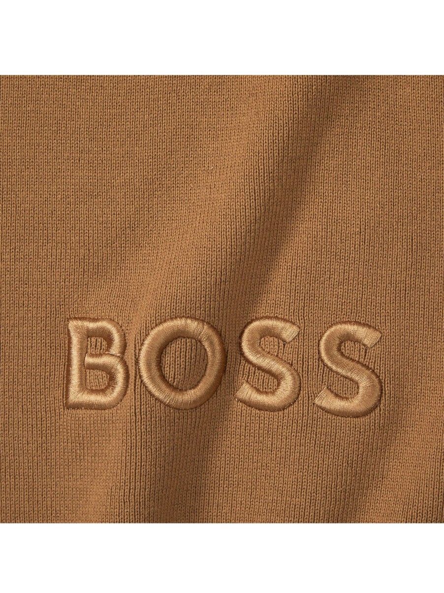 Home & Tech BOSS Home Bedroom Accessories | Bold Logo Throw Camel