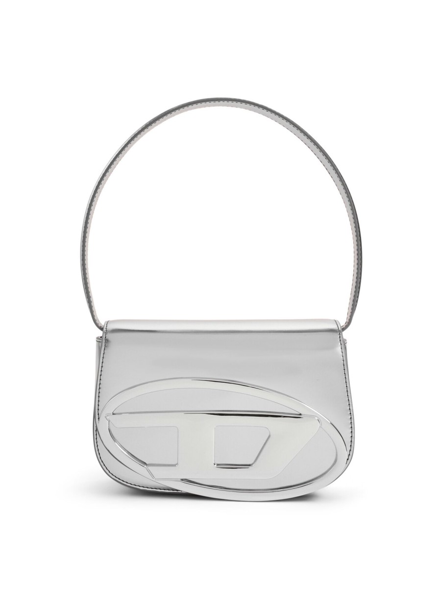 Women Diesel Shoulder Bags | 1Dr Iconic Shoulder Bag Silver