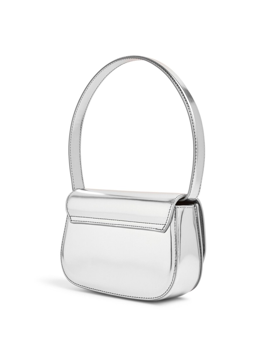 Women Diesel Shoulder Bags | 1Dr Iconic Shoulder Bag Silver