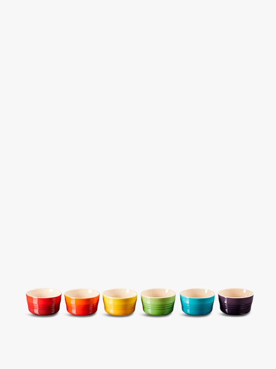 Home & Tech Le Creuset Cookware | Stoneware Mini Ramekins Set Of 6 Rainbow