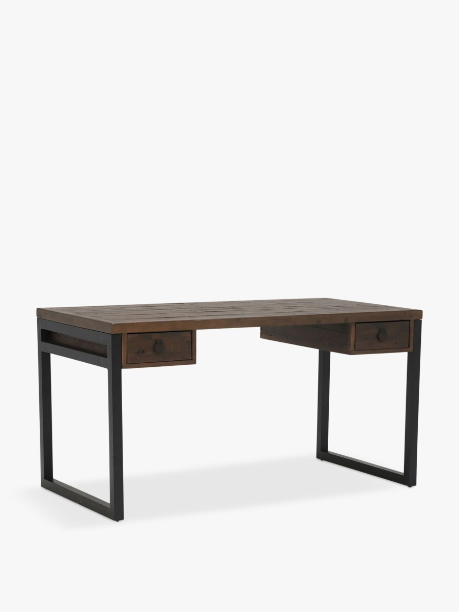 Furniture & Outdoor Barker and Stonehouse Desks | Tacoma Slim Office Desk Reclaimed Wood