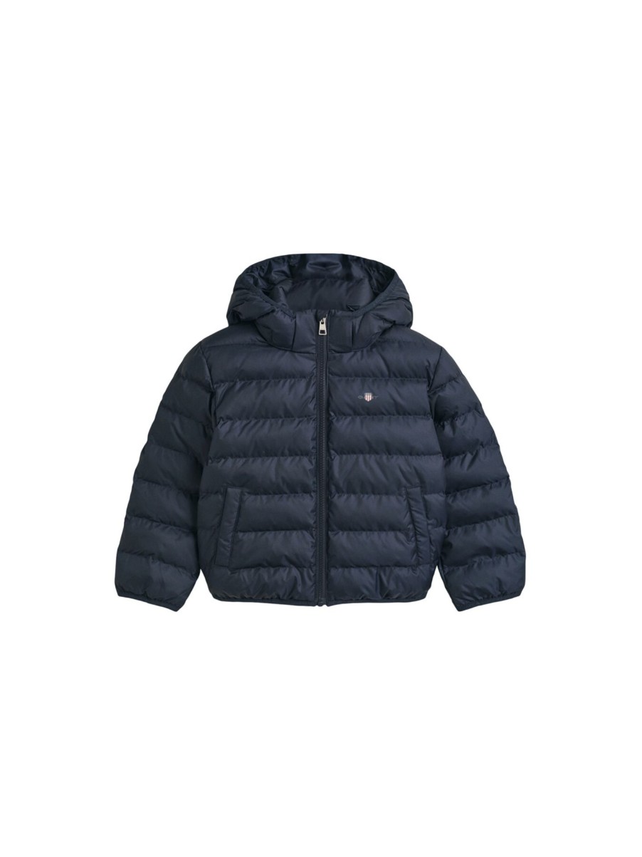 Kids GANT Coats & Jackets | Light Padded Shield Jacket Evening Blue