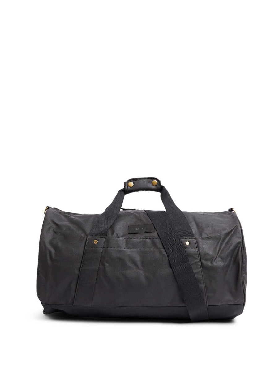 Men Barbour | Explorer Wax Duffle Bag Black