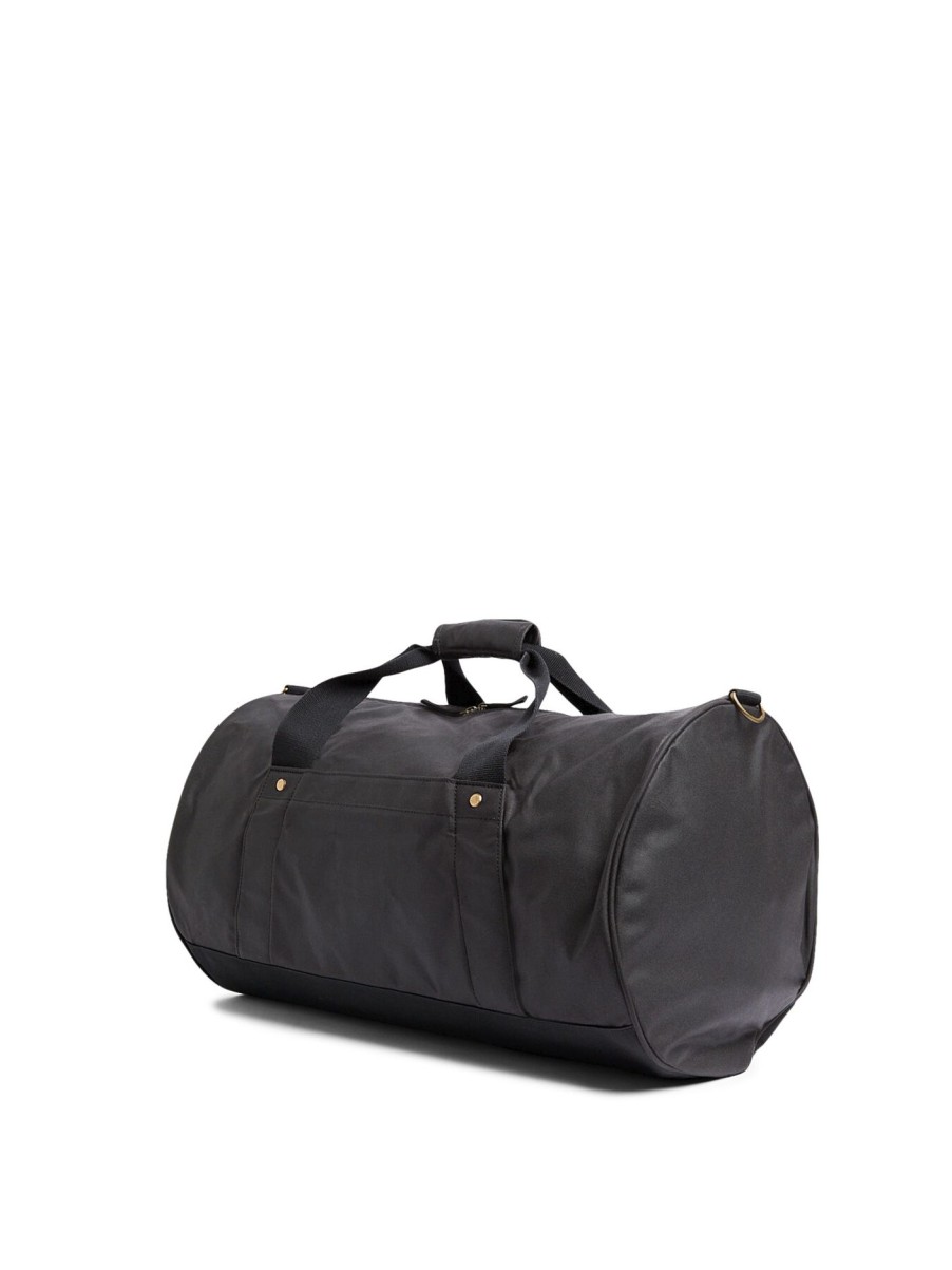 Men Barbour | Explorer Wax Duffle Bag Black