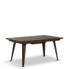 Furniture & Outdoor Barker and Stonehouse Extending Dining Tables | Elon Dark Brown Herringbone Reclaimed Wood 186X100Cm Extending Dining Table