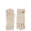 Women Barbour Gloves | Barbour Dace Cable Knitted Gloves Sand Beige