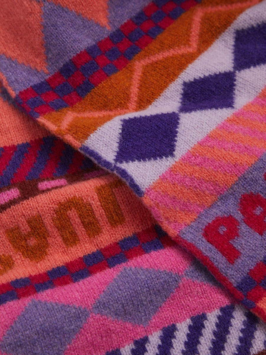 Women Paul Smith Scarves | Fairisle 170X26Cm Scarf Pinks