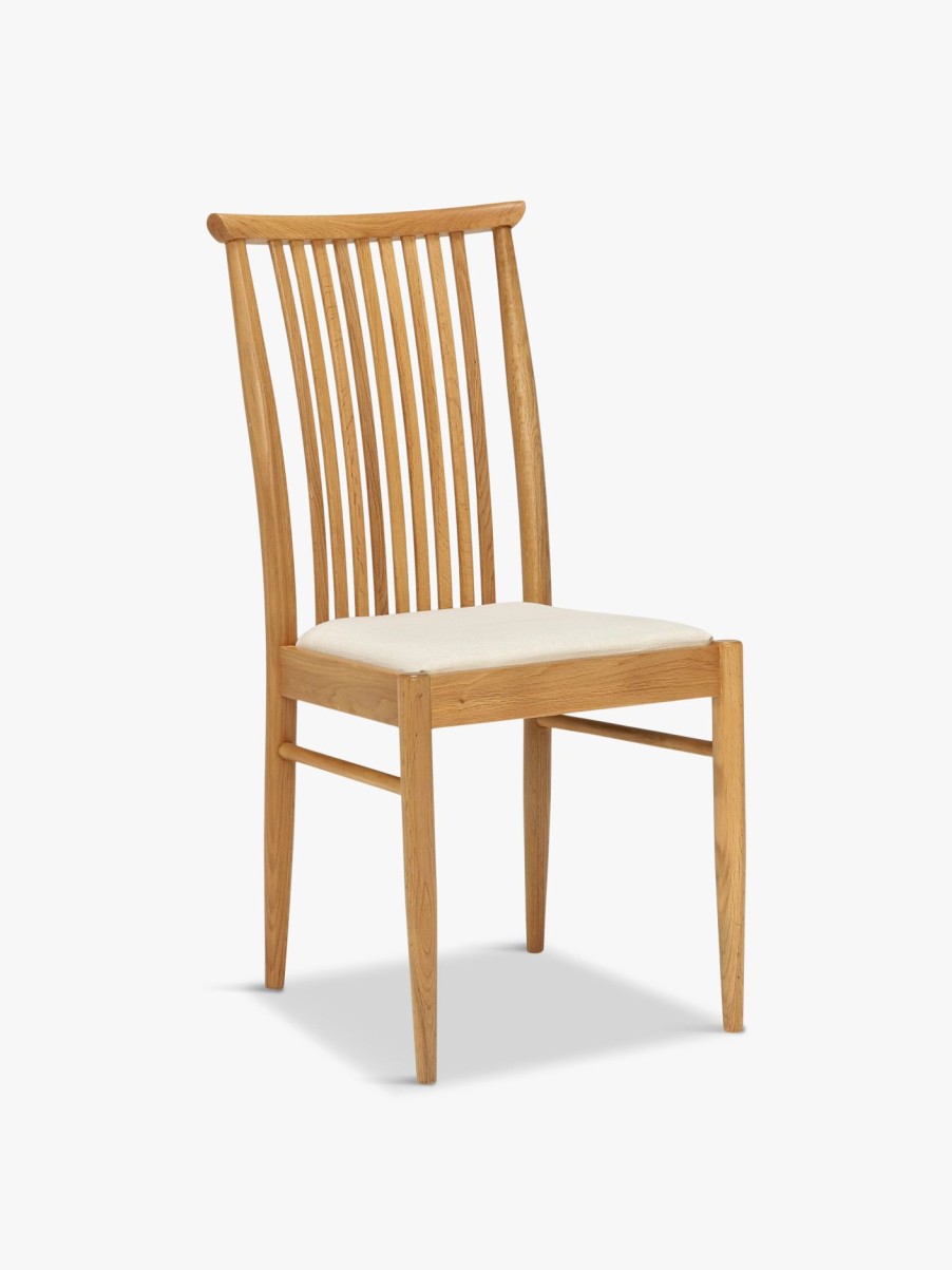 Furniture & Outdoor Ercol Dining Chairs | Ercol Teramo Slatted Dining Chair, Pale Oak Brown