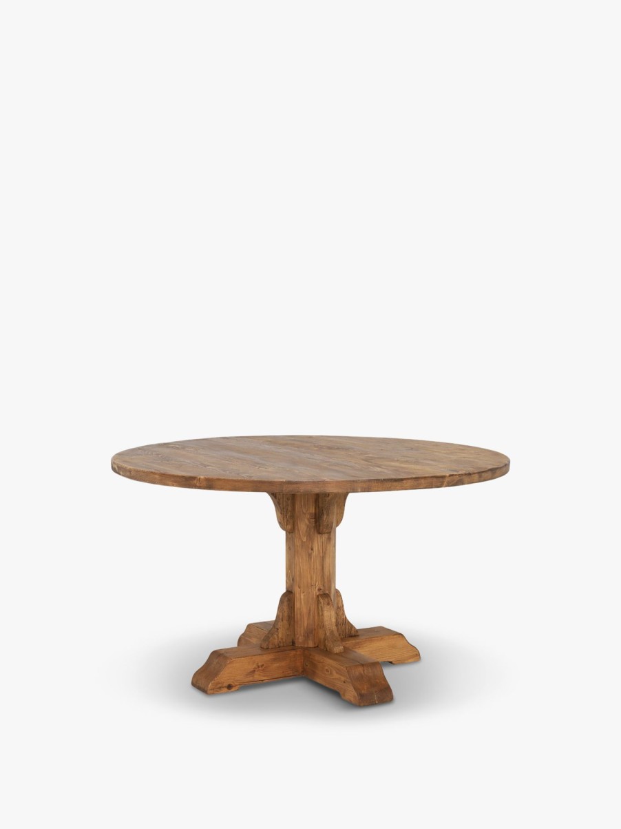 Furniture & Outdoor Barker and Stonehouse Round Dining Tables | Covington Reclaimed Wood Round Dining Table Brown