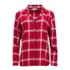 Women Cyberjammies Nightwear | Noel Check Pyjama Top Red