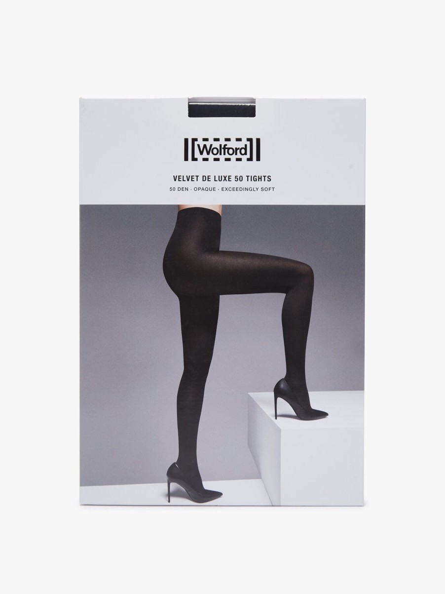 Women Wolford Socks & Tights | Velvet De Luxe 50 Tights Anthracite