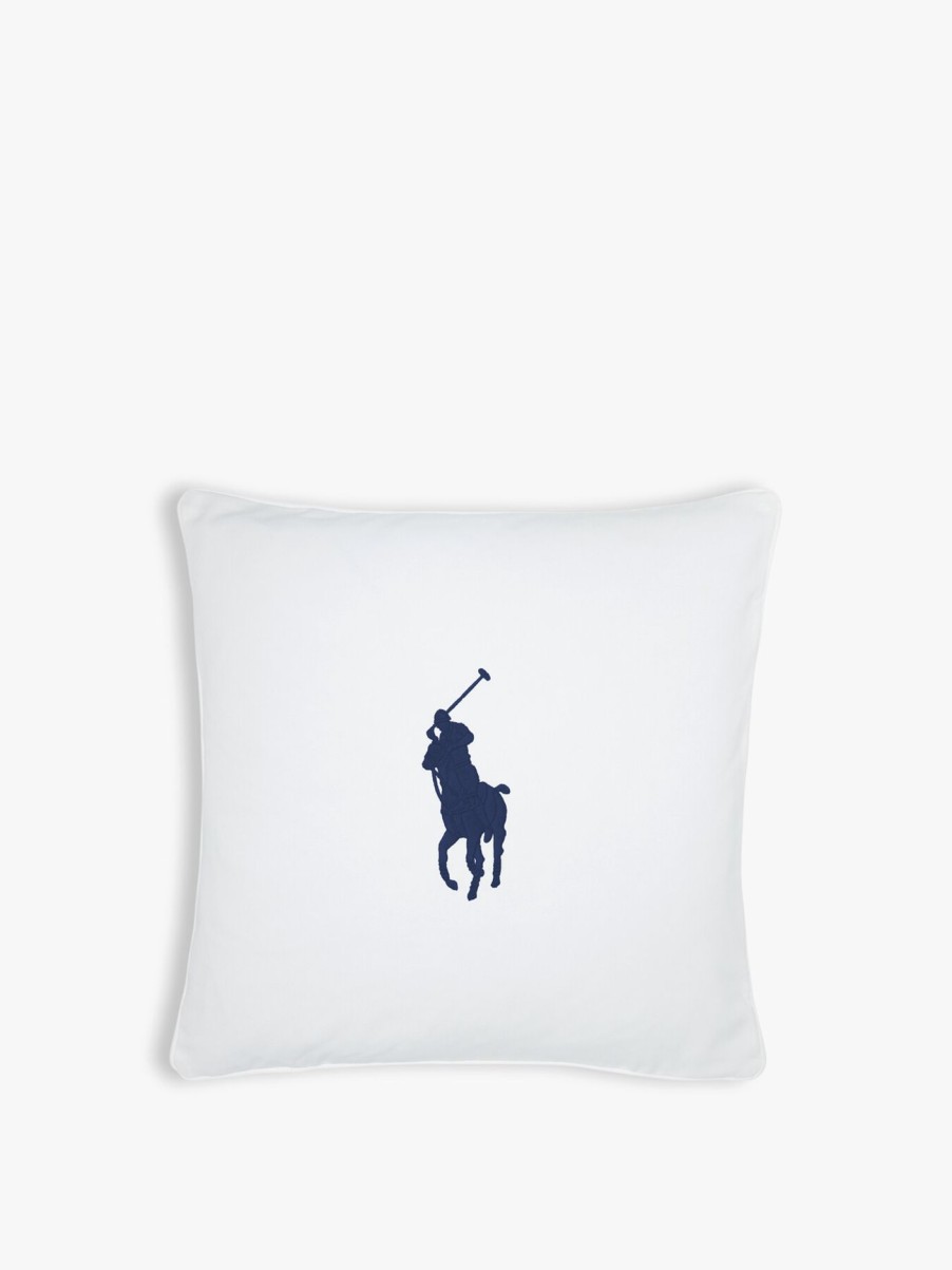 Home & Tech Ralph Lauren Home Bedroom Accessories | Rl Pony /Navy Cushion Cover 45X45 White