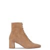 Women LK Bennett Boots | Arabella Tan Suede Lace Up Ankle Boots Brown