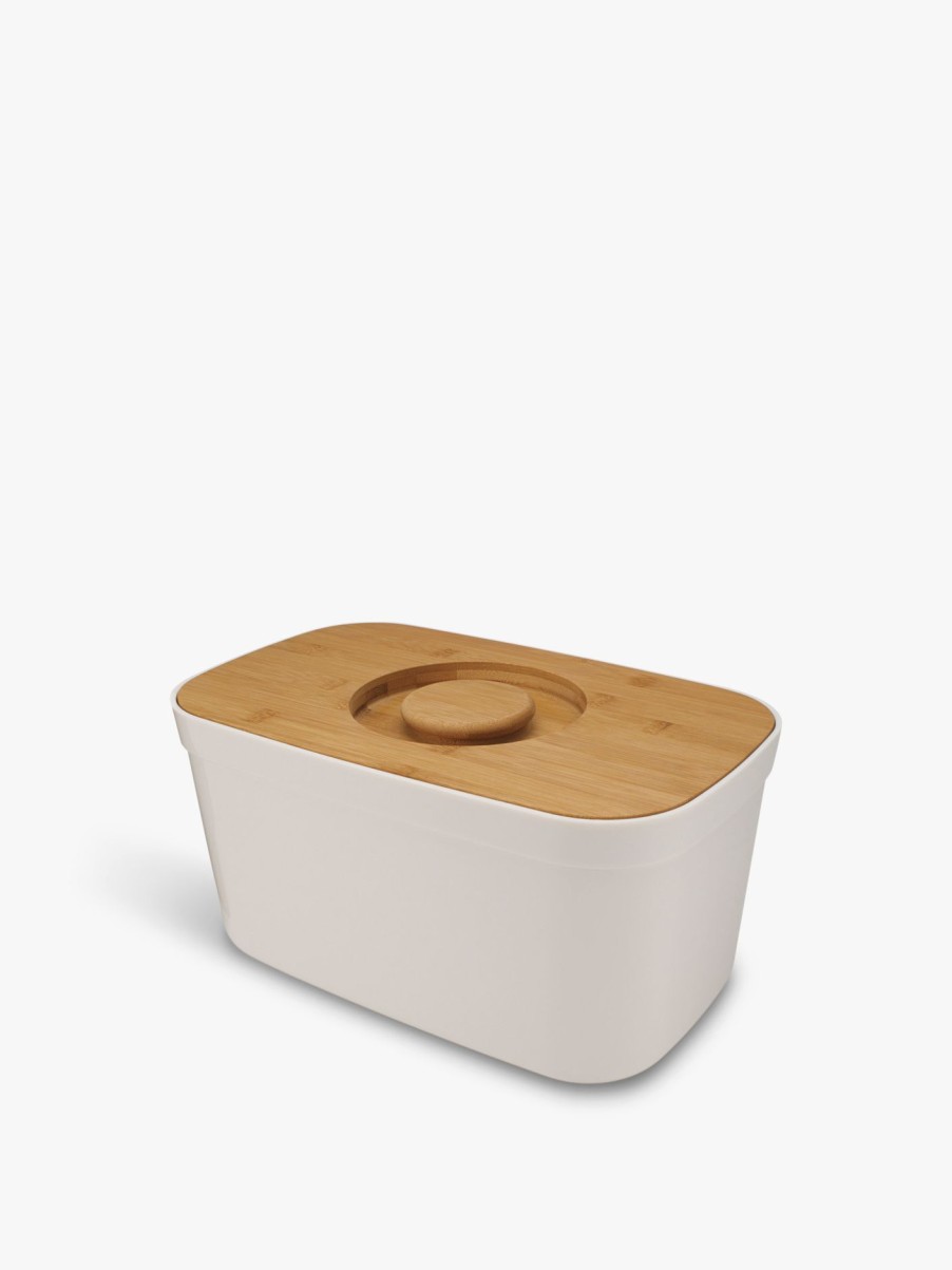 Home & Tech Joseph Joseph Lunchboxes & Food Storage | Bread Bin With Cutting Board Lid White