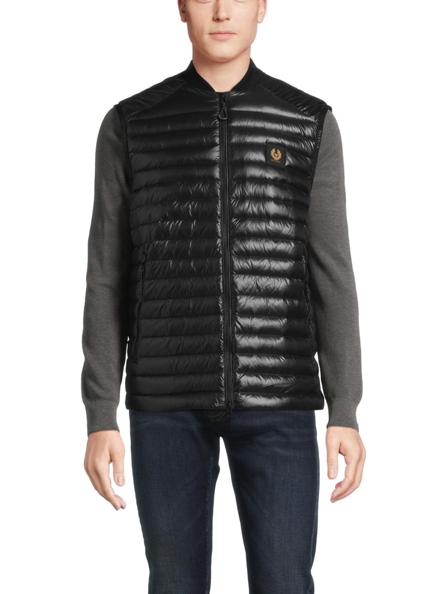 Men Belstaff Coats & Jackets | Airframe Gilet Black