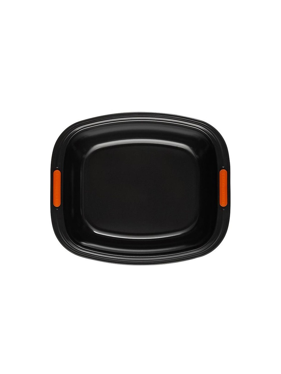 Home & Tech Le Creuset Cookware | Rectangular Roaster Tray 33Cm Satin Black