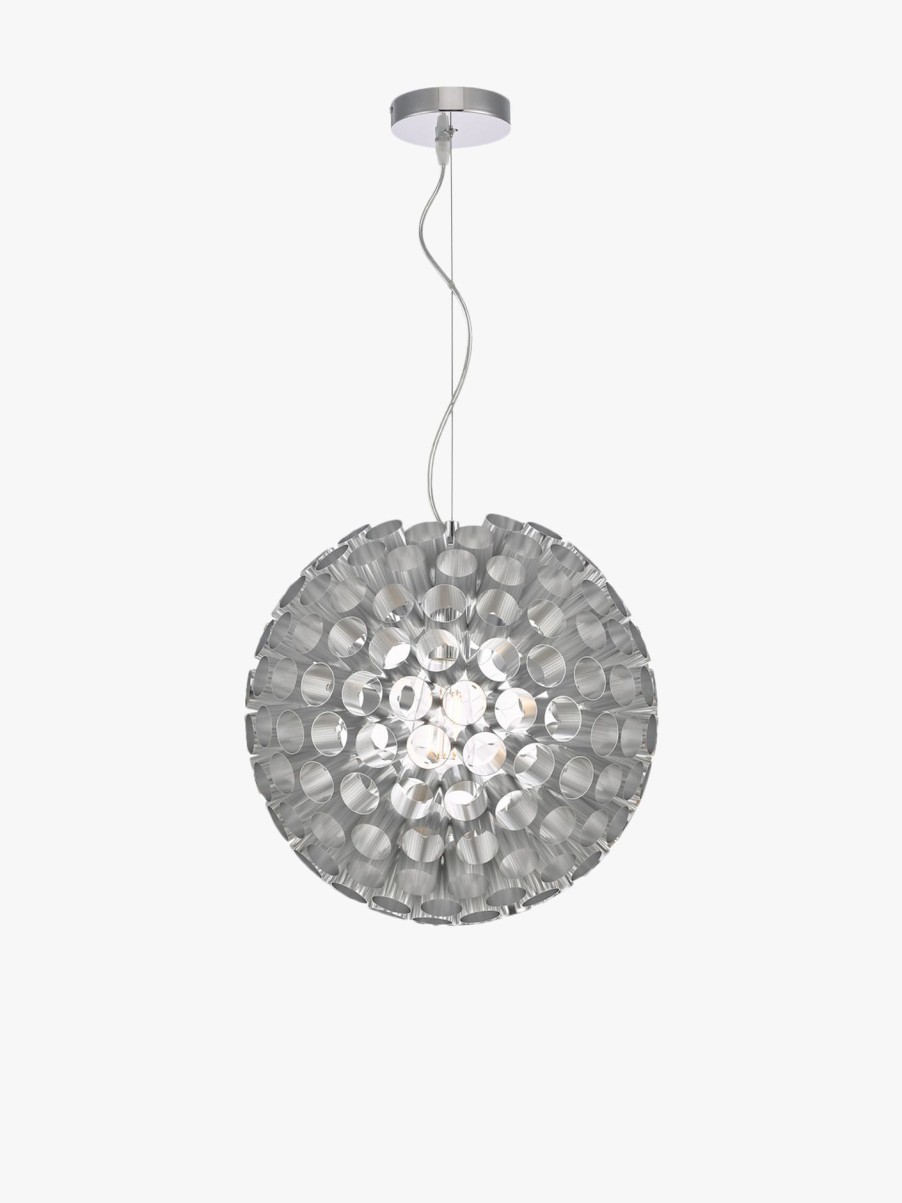 Home & Tech Dar Lighting Wall Lights | Serafina 1 Light Pendant Silver